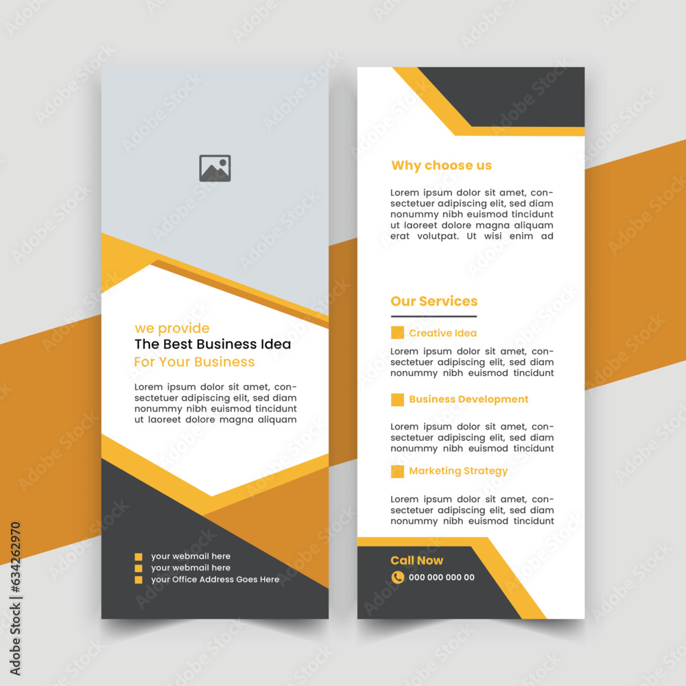  creative modern business rack card or dl flyer design