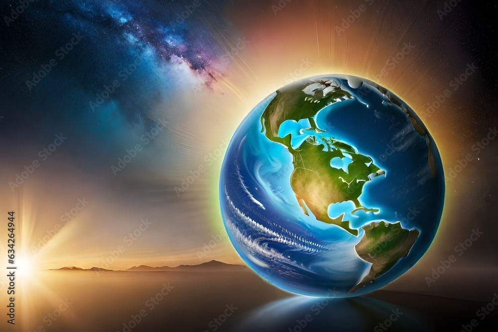 Earth green energy concept generated by AI tool Earth green energy concept generated by AI tool