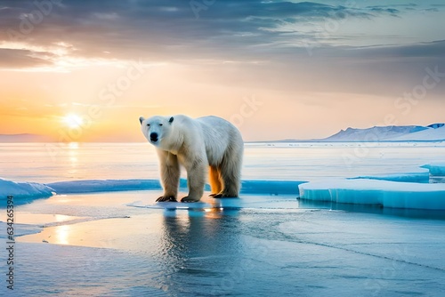 polar bear on ice generated by AI tool © Nazia