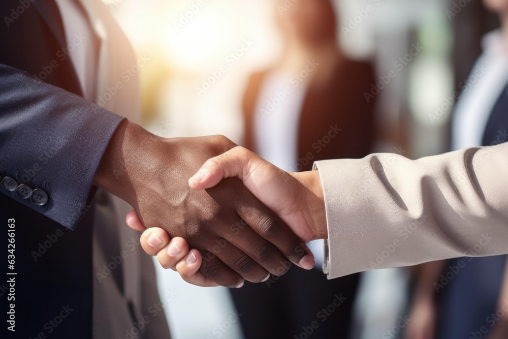 A Close Up Of Two People Shaking Hands