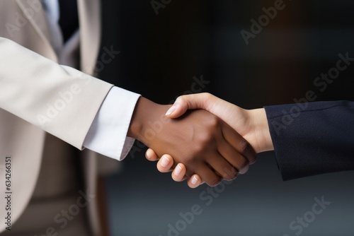 A Close Up Of Two People Shaking Hands. The Power Of Nonverbal Communication, The Profundity Of A Friendly Handshake, Friendship And Goodwill Through Touch, Symbolic Gestures Of Respect