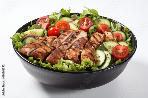 A Salad With Chicken, Cucumbers, Tomatoes And Cucumber Slices. Health Benefits Of Salads, Easy Salads To Make, Cooking With Chicken, Uses Of Cucumbers, Nutritional Value Of Tomatoes