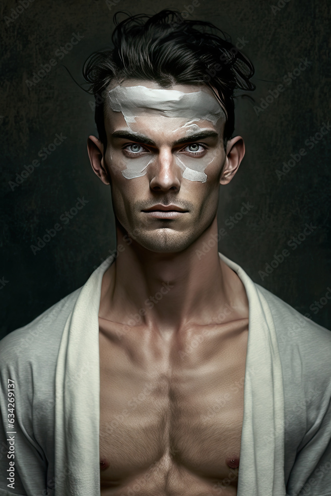 Portrait of a young handsome Men's beauty, Portrait of a young handsome Men's beauty,