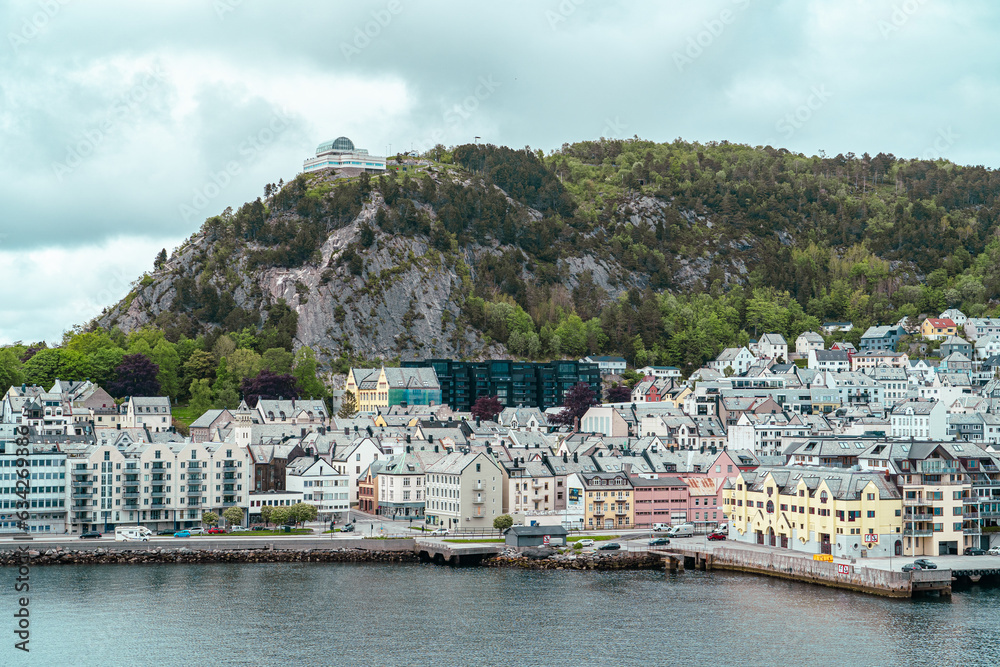 View of the city of Alesund, Norway