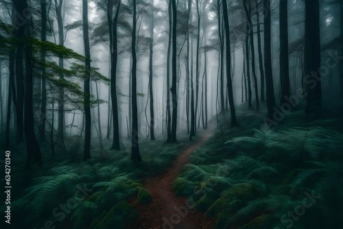 forest in the fog