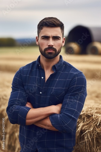 shot of a handsome young man standing outside on his farm