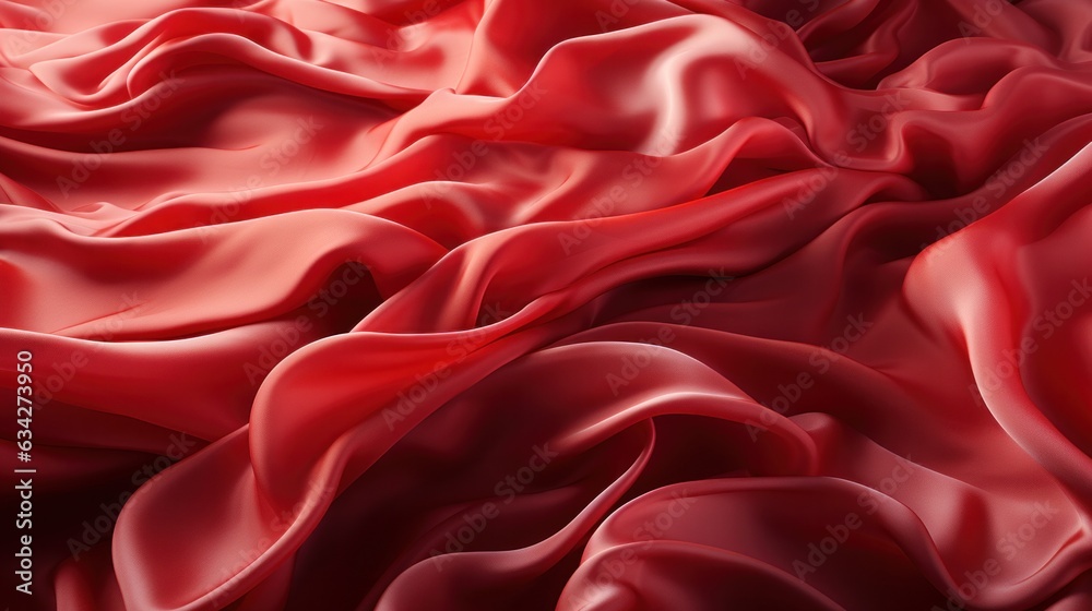 Obraz premium Red silk fabric as background.