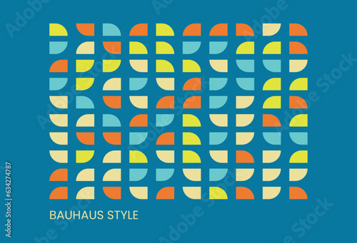 Minimal pattern bauhaus stye. Vintage background bauhaus style.