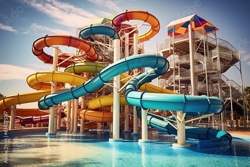 slides in water park