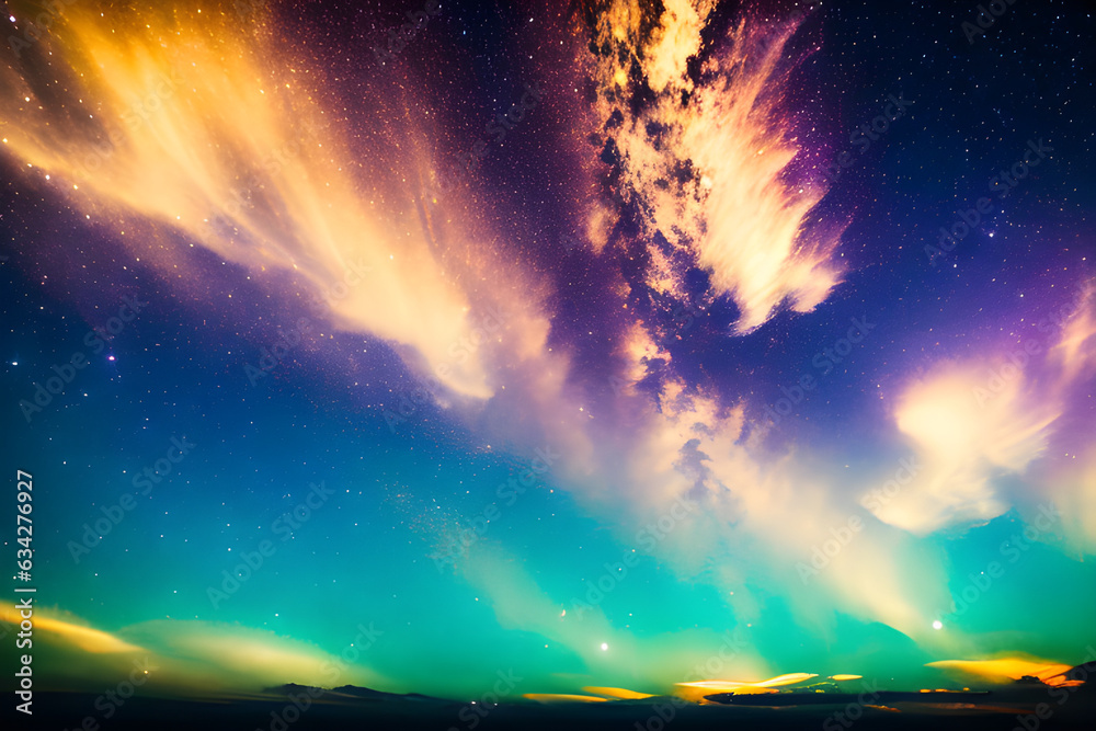 Obraz premium Sky and Space. galaxy. Generative AI.