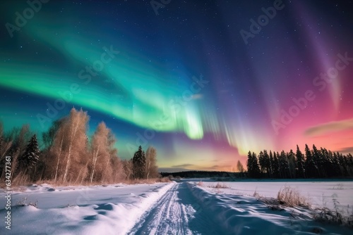 Scenic view of Northern Lights