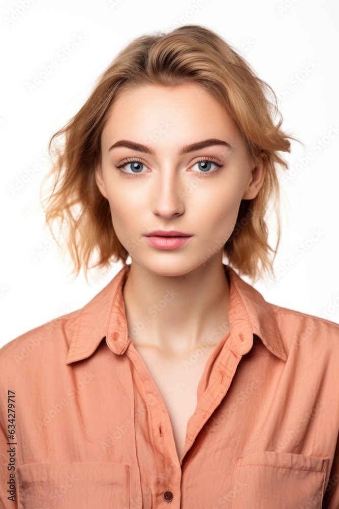 studio shot of a beautiful young woman looking at the camera isolated on white studio shot of a beautiful young woman looking at the camera isolated on white