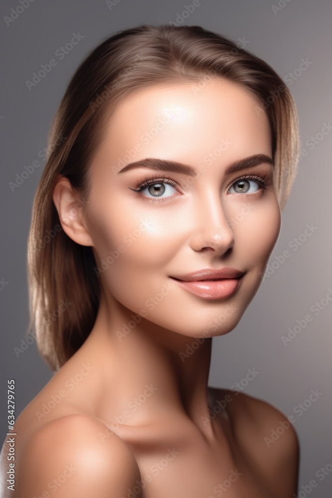 studio shot of an attractive young woman with perfect skin studio shot of an attractive young woman with perfect skin
