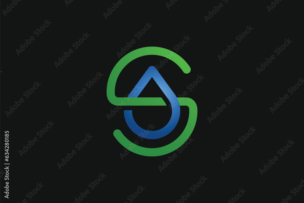 letter S water drop logo design with simple clean concept vector graphic letter S water drop logo design with simple clean concept vector graphic
