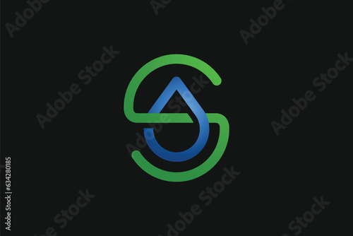 Free Download letter S water drop logo design with simple clean concept vector graphic - GFXLoad