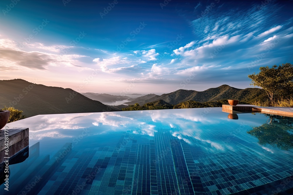 Obraz premium Relaxing in a Private Infinity Pool