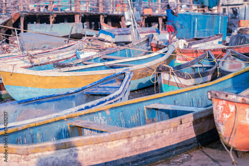 fishing boats in Mumbai  colourful