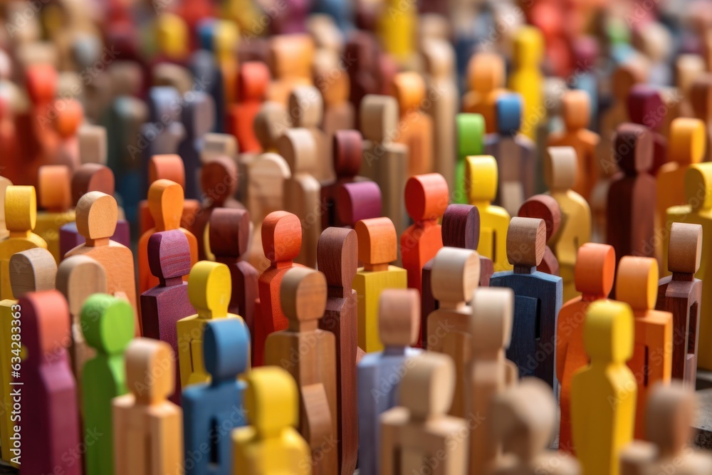 Fototapeta premium Diversity and inclusion poster. Diversity, equity and inclusion concept. Generative AI