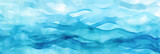 Blue Azure Watercolor Background - Tranquil Sea Waves Gradient for Textures and Web Banners