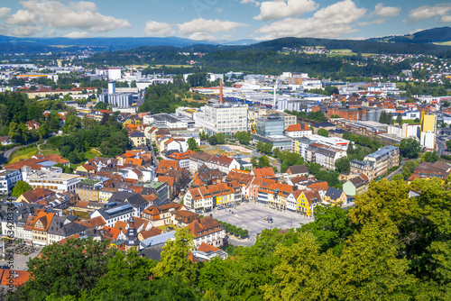 Aerial view over the city of Kulmbach