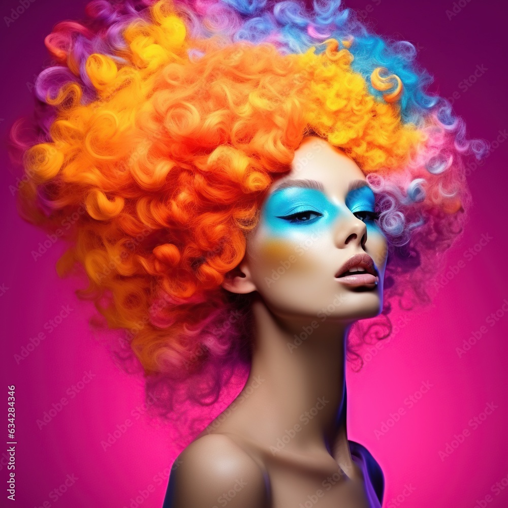 Obraz premium Illustration of a fashion portrait, AI Generated