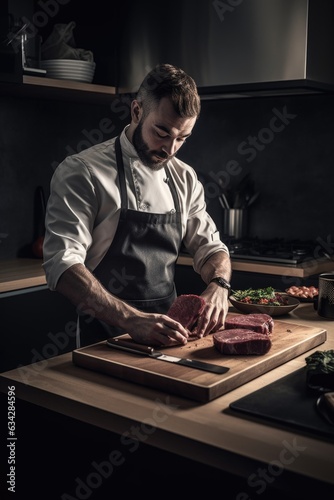 cropped shot of a man preparing his dinner in the kitchen © Natalia