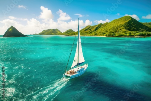 Sailing on a sailboat