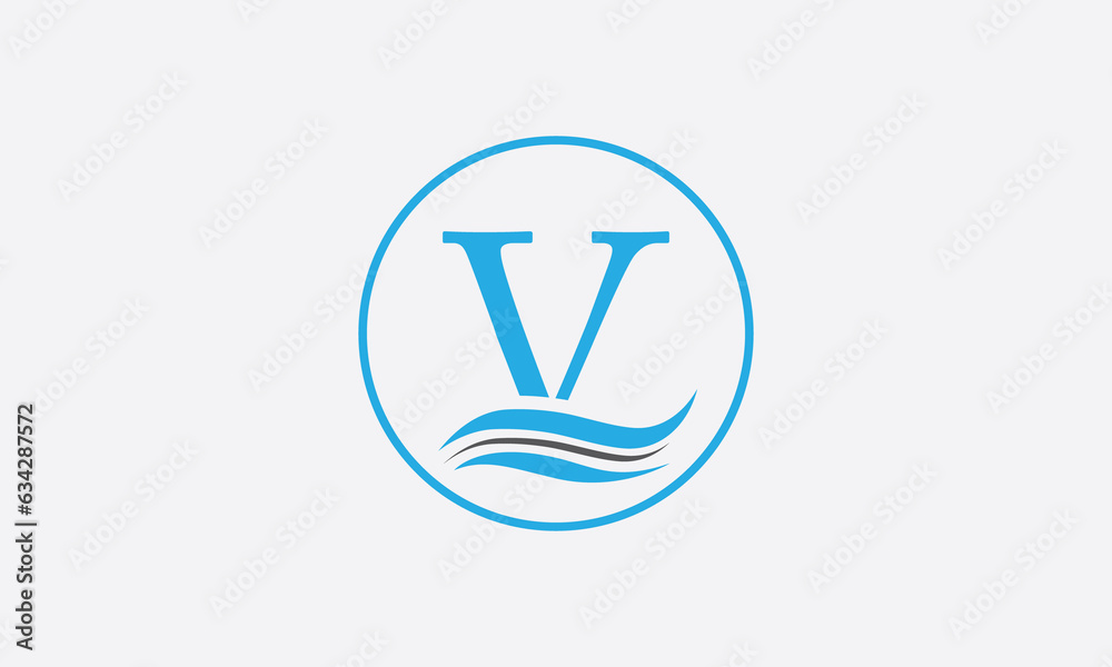 Water wave logo. wave icon and water wave symbol letter Water wave logo. wave icon and water wave symbol letter