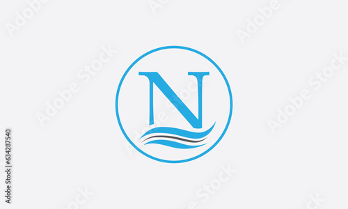 Water wave logo. wave icon and water wave symbol letter