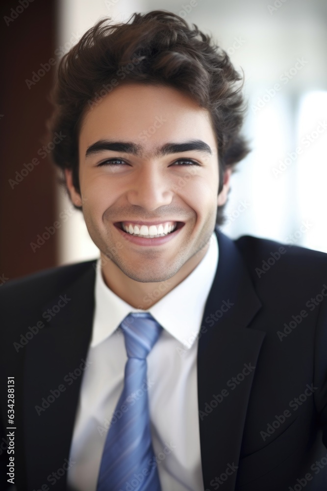 portrait of a happy young businessman smiling at you portrait of a happy young businessman smiling at you