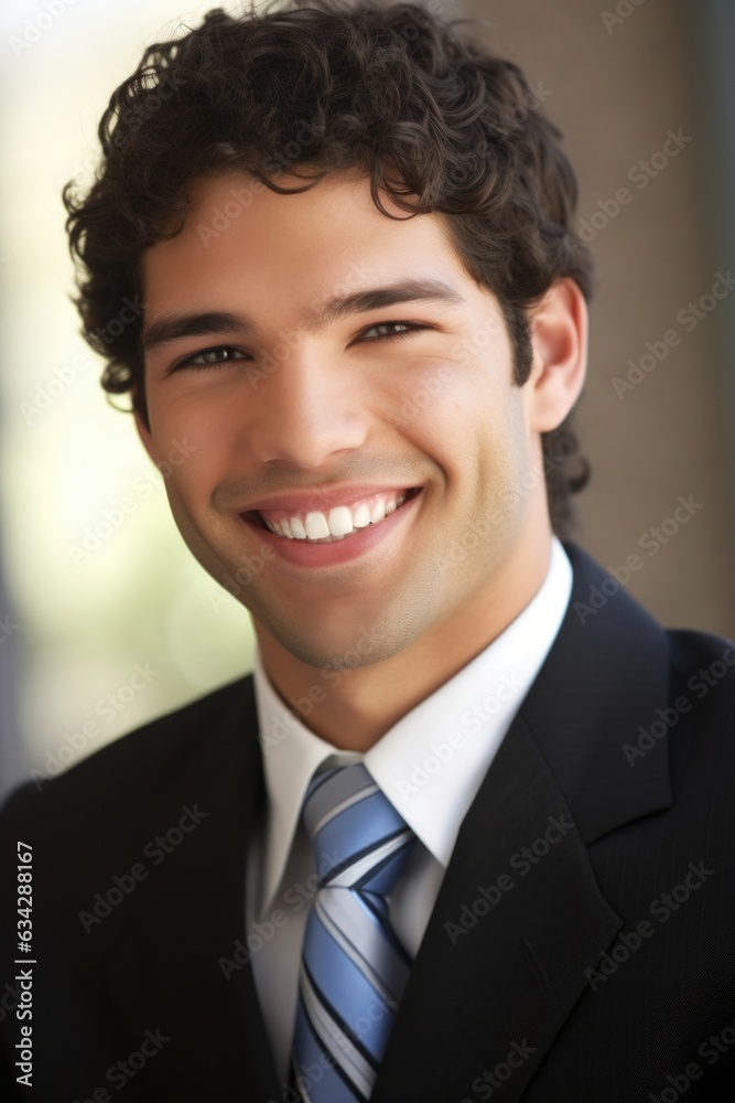 portrait of a happy young businessman smiling at you portrait of a happy young businessman smiling at you