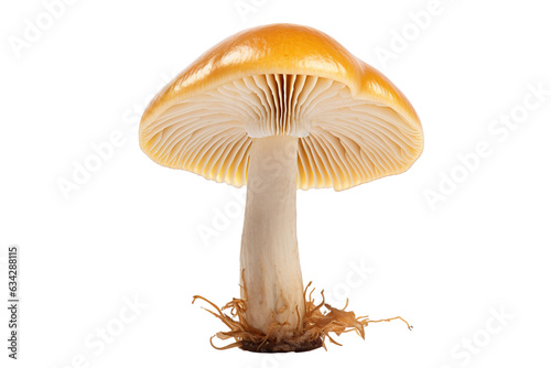 Close-up Enokitake mushroom isolated on transparent or white background PNG