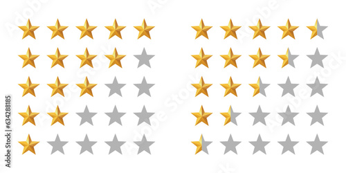 Rating Golden Stars. Vector illustration