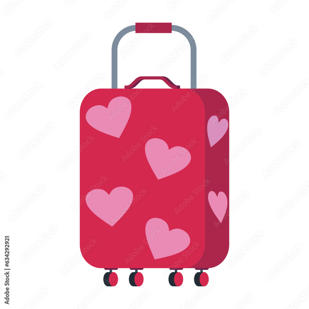 Away suitcase for travel vector cartoon illustration isolated on a white background. Away suitcase for travel vector cartoon illustration isolated on a white background.