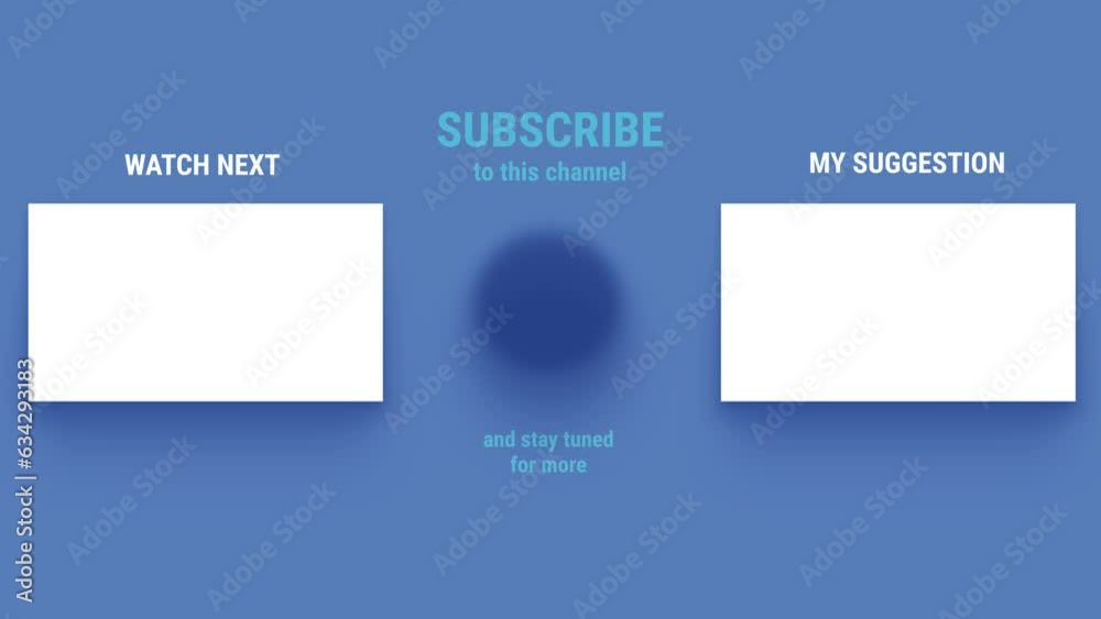Blue Subscribe End Card Animation Blue Subscribe End Card Animation