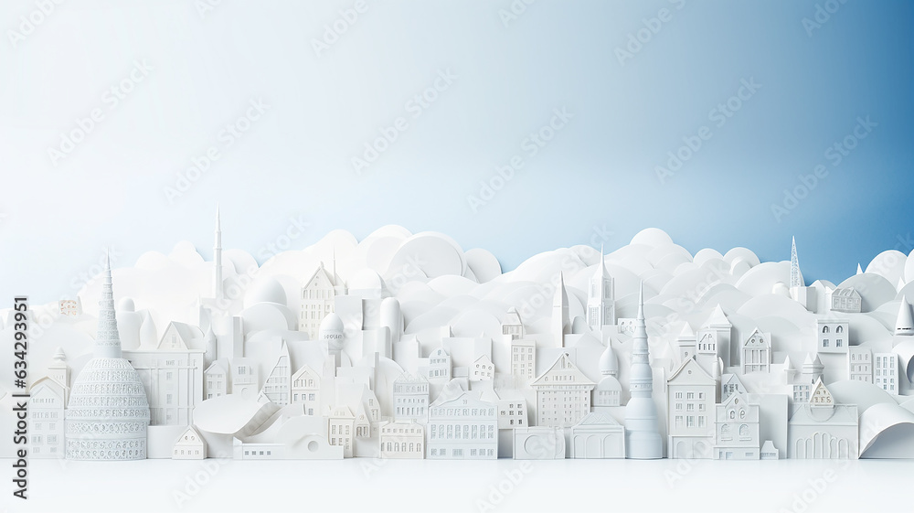white paper layout city background abstraction flat.