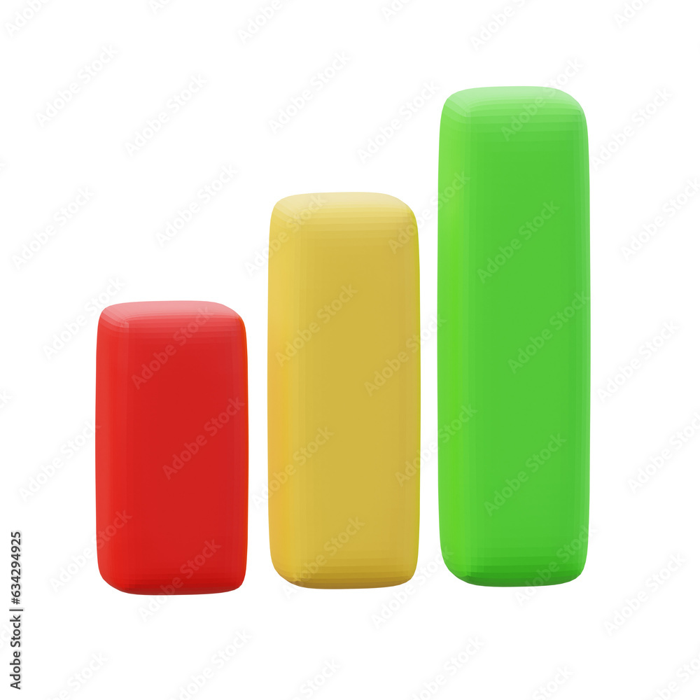 3d icon of colourful car chart isolated background 3d icon of colourful car chart isolated background
