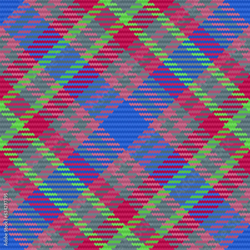 Tartan seamless background of check plaid fabric with a texture vector textile pattern.
