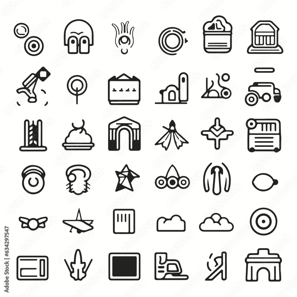 Outline icons set of travel app, black line, minimal, white background silhouette design. Outline icons set of travel app, black line, minimal, white background silhouette design.