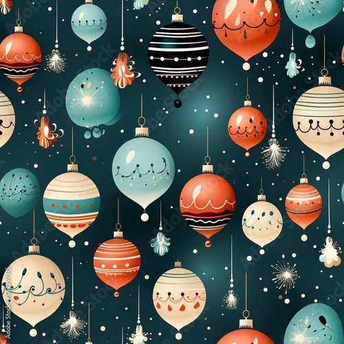 Christmas seamless pattern, generative Ai 