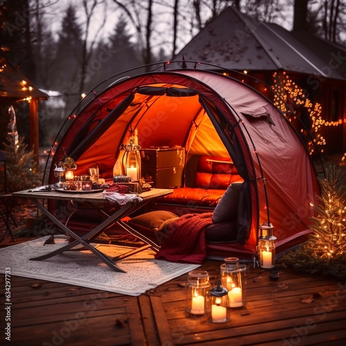 tent in the night, generative ai 