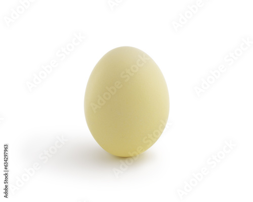 yellow easter egg isolated on white background