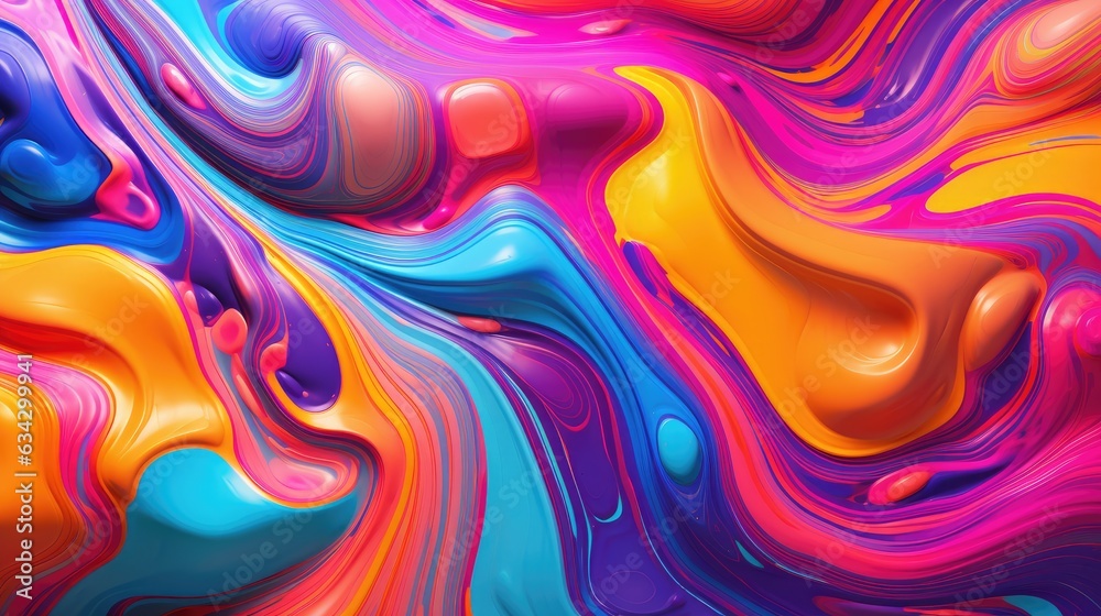 Obraz premium 3D Liquid Colorful Paint Background