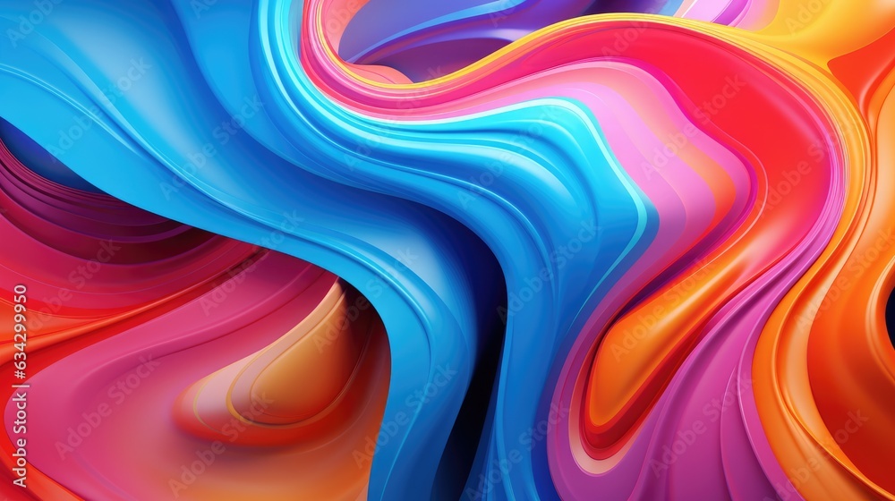  3D Liquid Colorful Paint Background