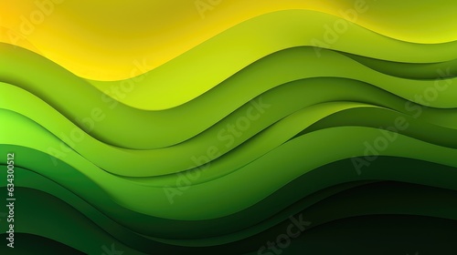 Green and Yellow Waves Background
