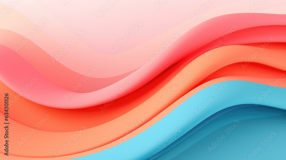 Fototapeta premium Simple 3D Wavy Background