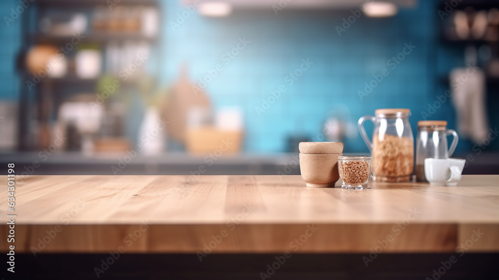 countertop in the kitchen platform blurred background copy space. countertop in the kitchen platform blurred background copy space.