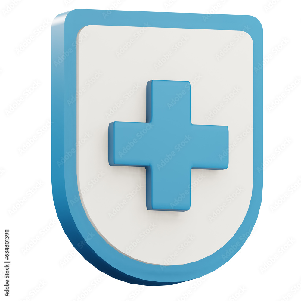 3d life insurance illustration with transparetnt background