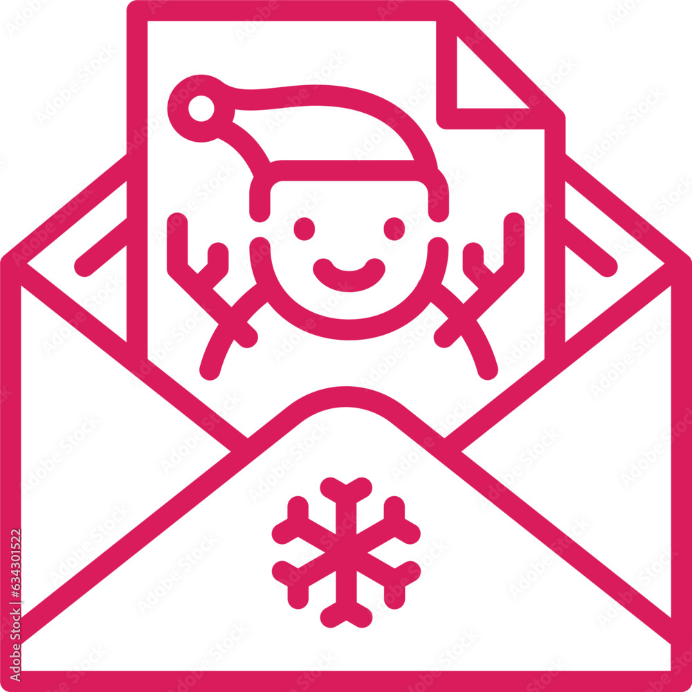 snowman invitation greeting card concept line icon snowman invitation greeting card concept line icon