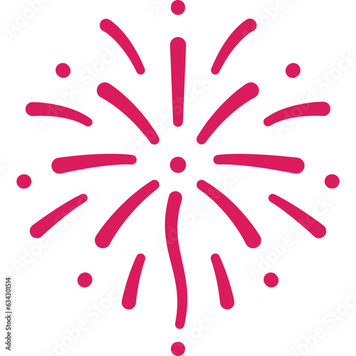 fireworks fill icon and illustration